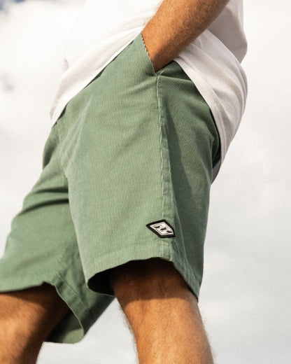 Billabong Larry Cord Shorts in Green