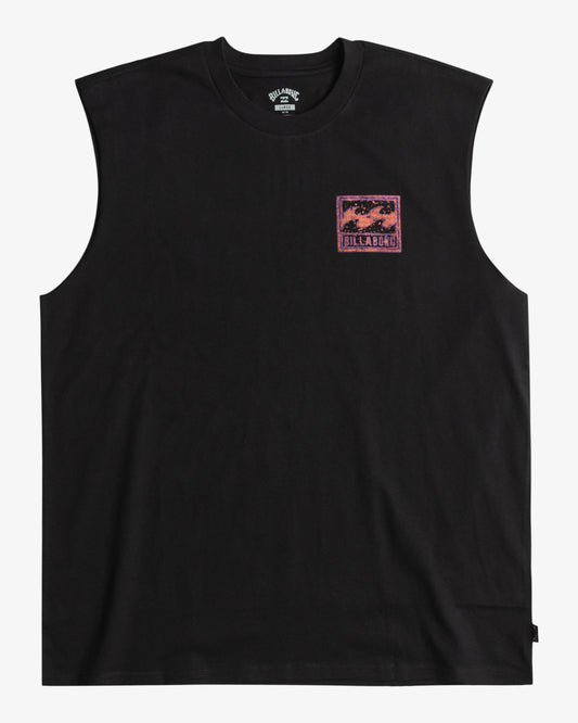 Billabong Reissue Sleeveless Muscle T-Shirt in Black
