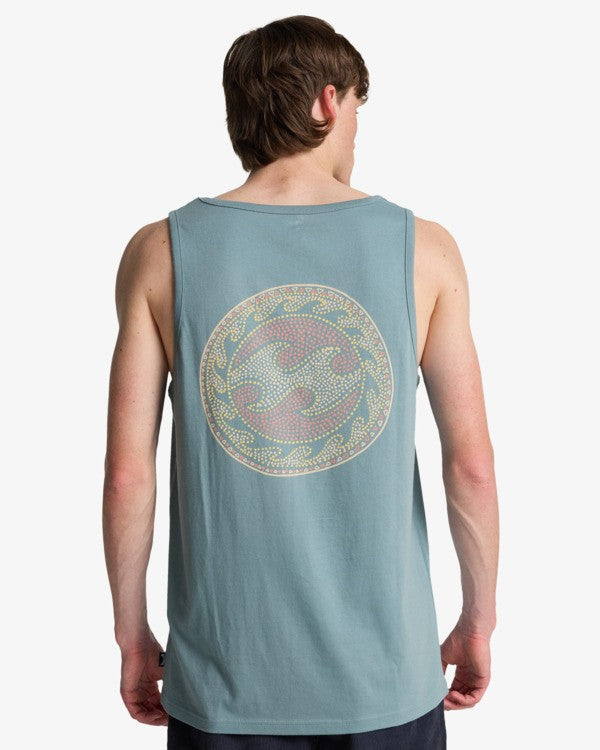 Billabong Crayon Wave Tank in Washed Blue