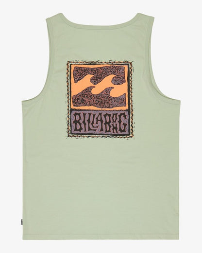 Billabong Stamp Tank in Vintage Green