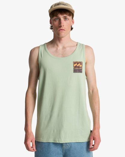Billabong Stamp Tank in Vintage Green