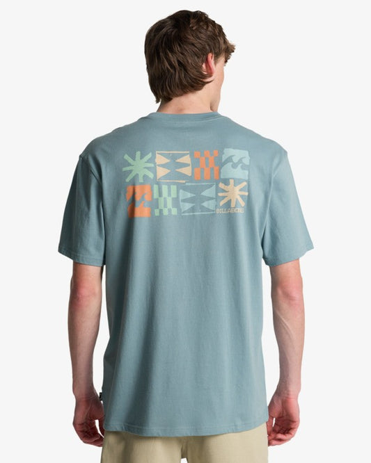 Billabong Segment Tee in washed blue