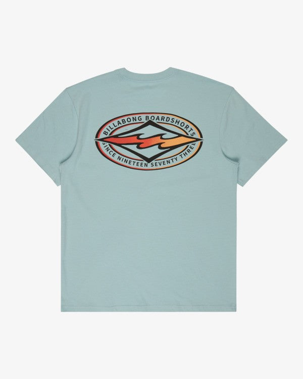 Billabong Diamond Vision T-Shirt in Dusty Blue