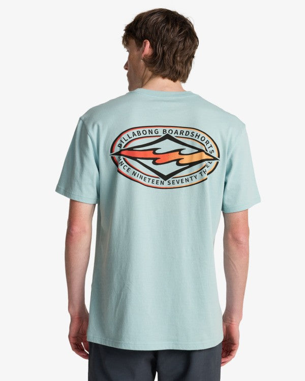 Billabong Diamond Vision T-Shirt in Dusty Blue