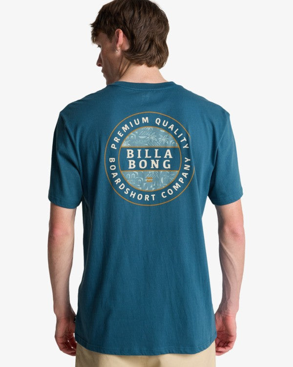 Billabong Rotor Men Blue Short Sleeve T-Shirt
