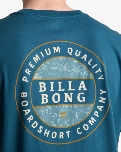 Billabong Rotor Men Blue Short Sleeve T-Shirt