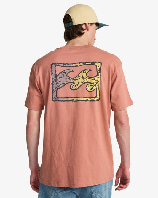 Billabong Crayon Wave T-Shirt in Dusty Rose