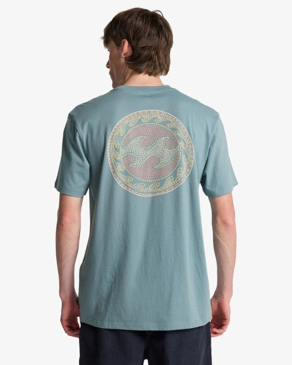 Billabong Crayon Wave T-Shirt in Washed Blue