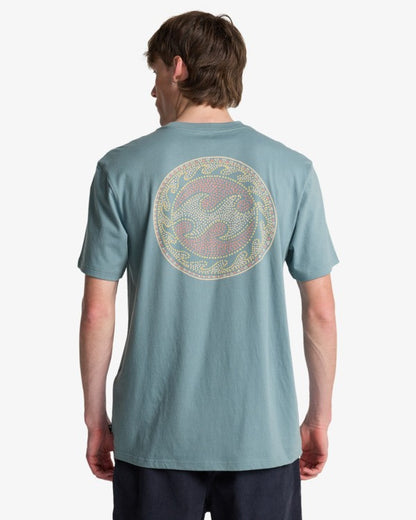 Billabong Crayon Wave T-Shirt in Washed Blue