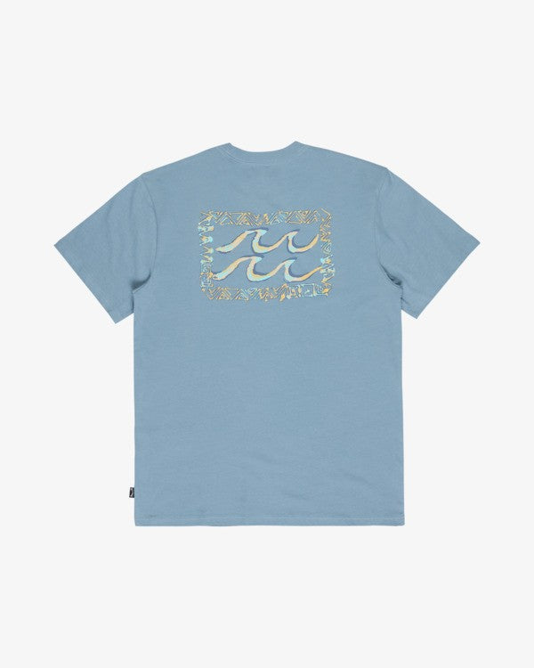 Billabong Crayon Wave T-Shirt in Blue Fog
