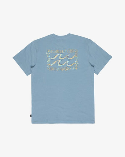 Billabong Crayon Wave T-Shirt in Blue Fog