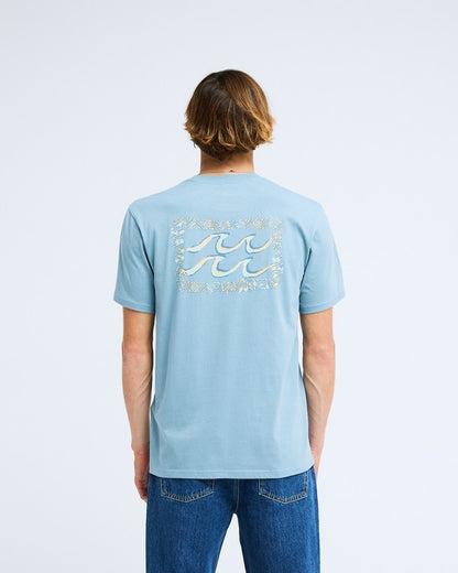 Billabong Crayon Wave T-Shirt in Blue Fog