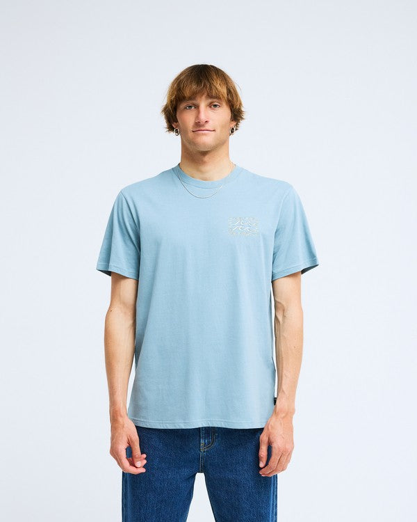 Billabong Crayon Wave T-Shirt in Blue Fog