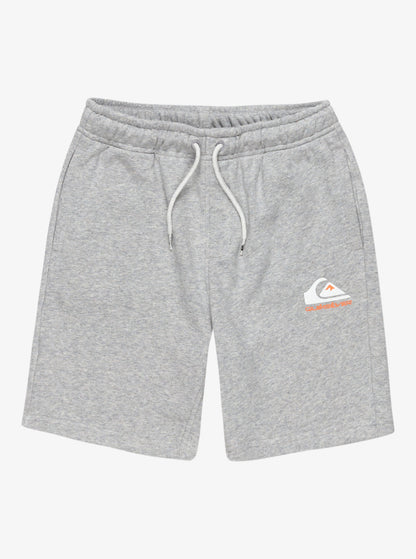 Quiksilver Easy Day Boys Elastic Waist Shorts in Light Grey Heather