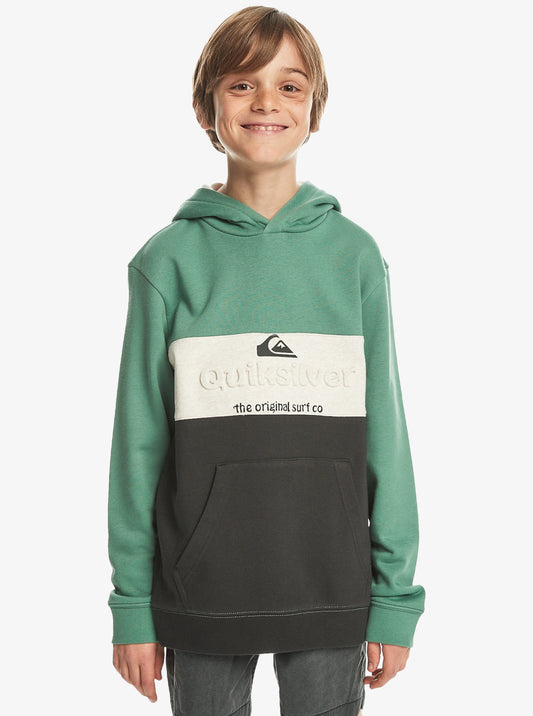 Quiksilver Emboss Block - Pullover Hoodie for Boys in Frosty Spruce