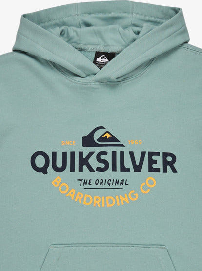 Quiksilver Typed Out Boys Hoody in Aqua