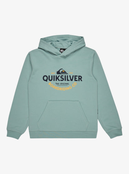 Quiksilver Typed Out Boys Hoody in Aqua