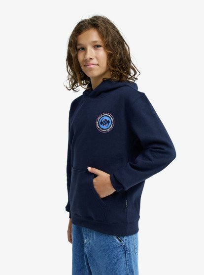 Quiksilver Graphic Boys Hoodie in Dark Navy