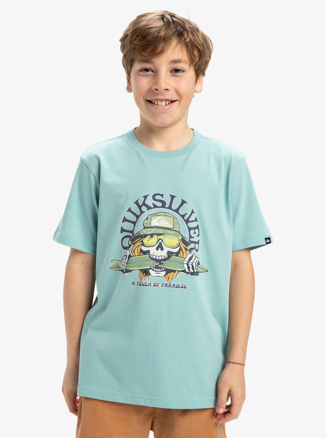 Quiksilver Skull Fest T-Shirt in Aquifier