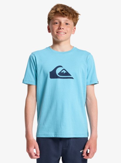 Quiksilver EV Comp Logo Boys T-Shirt in Aqua