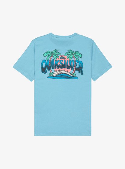 Quiksilver Palm Horizon Boys T-Shirt in Aqua