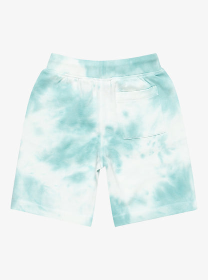 Quiksilver Tie Dye Elastic Waist Boys Shorts in Marine Blue