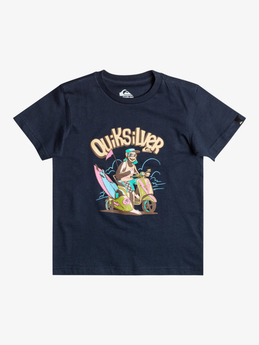 Quiksilver Monkey Business Boys T-Shirt in Navy Blazer