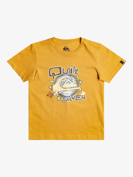 Quksilver Vintage Feel Boys T-shirt in Mustard