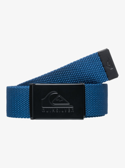 Quiksilver Principal Schwack Cotton Webbing Belt in Estate Blue