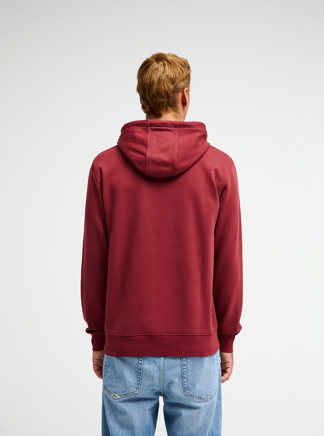 Quiksilver Fineline Hoodie in Oxblood Red