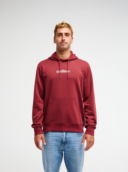 Quiksilver Fineline Hoodie in Oxblood Red