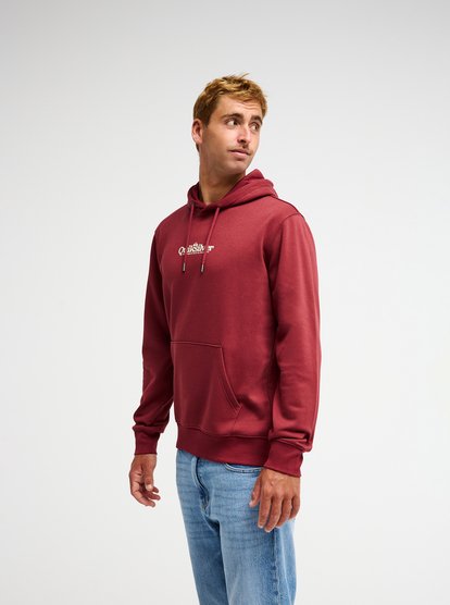 Quiksilver Fineline Hoodie in Oxblood Red