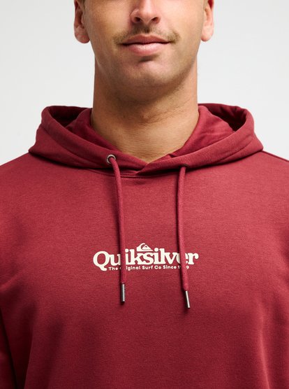 Quiksilver Fineline Hoodie in Oxblood Red
