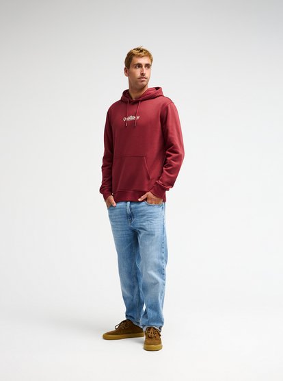 Quiksilver Fineline Hoodie in Oxblood Red