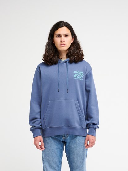 Quiksilver Salt Water Palm Ride Hoodie in Vintage Indigo