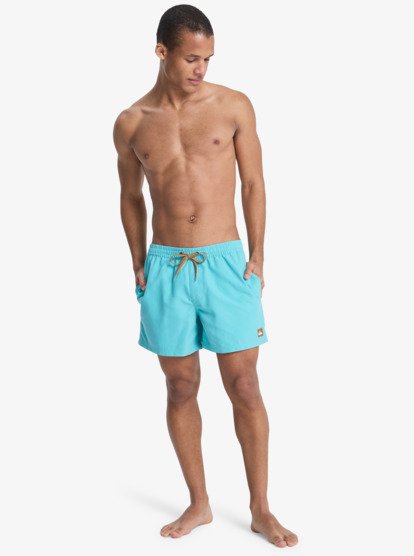 Quiksilver Everyday Solid Volley 15" Swim Shorts in Aqua