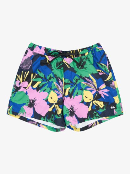 Quiksilver Everyday Printed Volley 15" Swim Shorts in Dark Navy Interact Floral