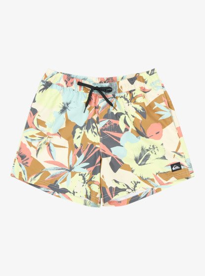 Quiksilver Everyday Printed Volley 15" Swim Shorts in Bone White Interact Floral
