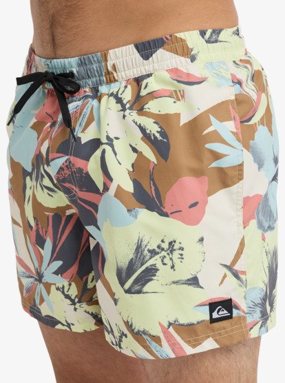 Quiksilver Everyday Printed Volley 15" Swim Shorts in Bone White Interact Floral
