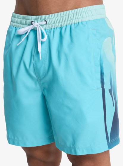 Quiksilver Everyday Holmes Volley 16" Swim Shorts in Aqua Holmes