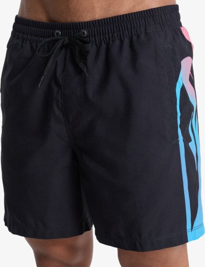 Quiksilver Everyday Holmes Volley 16" Swim Shorts in Black Holmes