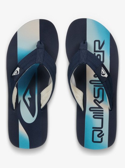 Quiksilver Molokai Layback Flip Flops in Aqua Holmes