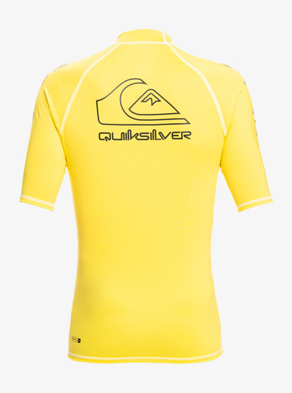 Quiksilver On Tour UPF 50 Rash Vest in Lemon Zest