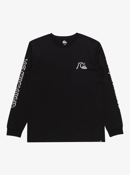 Quiksilver Original Co Long Sleeved T-Shirt in Black
