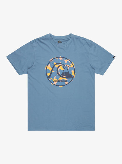 Quiksilver Evo Bubble Wrapped T-Shirt in Coronet Blue