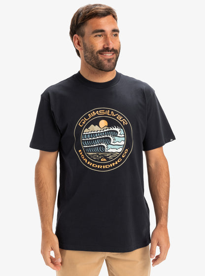 Quiksilver EV Three Seas T-Shirt in Dark Navy