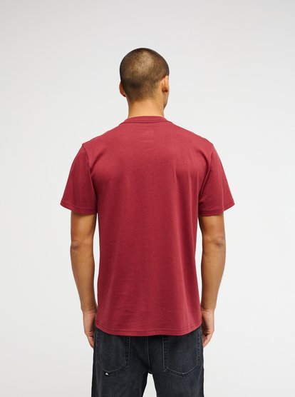 Quiksilver Comp Logo T-Shirt in Oxblood Red