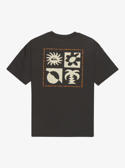 Quiksilver Evo Blossom Of Peace T-Shirt in Tarmac