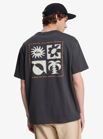 Quiksilver Evo Blossom Of Peace T-Shirt in Tarmac