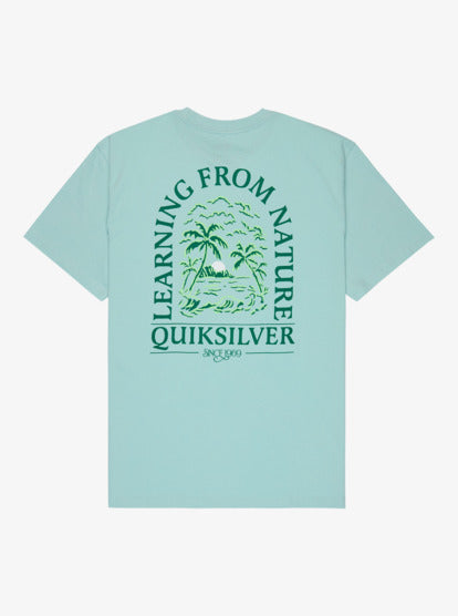 Quiksilver Learning From Nature T-Shirt in Blue Haze